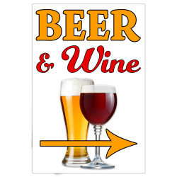 Beer & Wine Economy A-Frame Sign 24" Wide by 36" Tall (Made in The USA) 841098106911