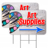 2 Pack Art Supplies Yard Signs 16" x 24" - Double-Sided Print, with Metal Stakes 841098110246