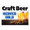 Craft Beer Served Cold 32" x 24" Perforated Removable Window Decal (Made in The USA)