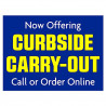 Curbside Carry-Out (32" x 24") Perforated Removable Window Decal