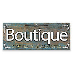 Boutique Vinyl Banner 5 Feet Wide by 2 Feet Tall