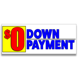 0 Down Payment Vinyl Banner