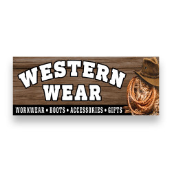 WESTERN WEAR Vinyl Banner...