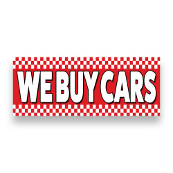 WE BUY CARS Vinyl Banner...