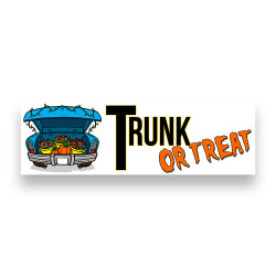 TRUNK OR TREAT Vinyl Banner...