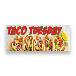 Taco Tuesday Vinyl Banner with Optional Sizes (Made in the USA)