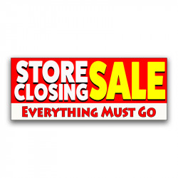 Store Closing Sale Vinyl Banner with Optional Sizes (Made in the USA)