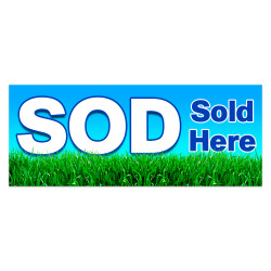 SOD Sold Here Vinyl Banner with Optional Sizes (Made in the USA)