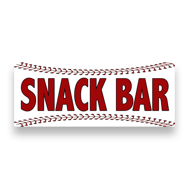 BASEBALL SNACK BAR Vinyl Banner with Optional Sizes (Made in the USA)