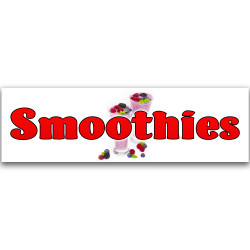 Smoothies Vinyl Banner with...