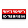 PRIVATE PROPERTY NO TRESPASSING Vinyl Banner with Optional Sizes (Made in the USA)