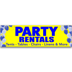 Party Rentals Vinyl Banner...