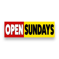 OPEN SUNDAYS Vinyl Banner...