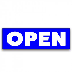 OPEN Vinyl Banner with...