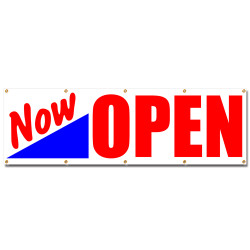 NOW OPEN Vinyl Banner with...