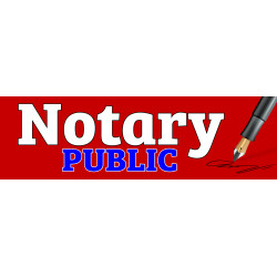 Notary Public Vinyl Banner...