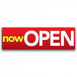 Now Open Vinyl Banner with...