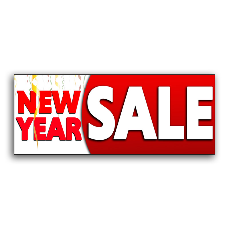 New Year Sale Vinyl Banner with Optional Sizes (Made in the USA)