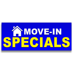 Move-in Specials Vinyl Banner with Optional Sizes (Made in the USA)