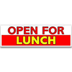 Open For Lunch Vinyl Banner...