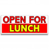 Open For Lunch Vinyl Banner with Optional Sizes (Made in the USA)