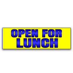 Open For Lunch Vinyl Banner...