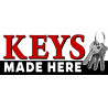 Keys Made Here Vinyl Banner with Optional Sizes (Made in the USA)