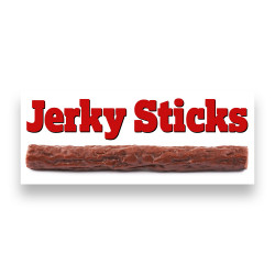 JERKY STICKS Vinyl Banner with Optional Sizes (Made in the USA)