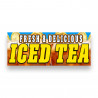 Fresh & Delicious ICED TEA Vinyl Banner with Optional Sizes (Made in the USA)