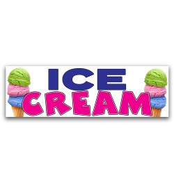 Ice Cream Vinyl Banner with...