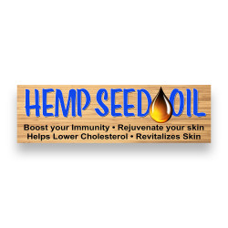 HEMP SEED OIL Vinyl Banner...