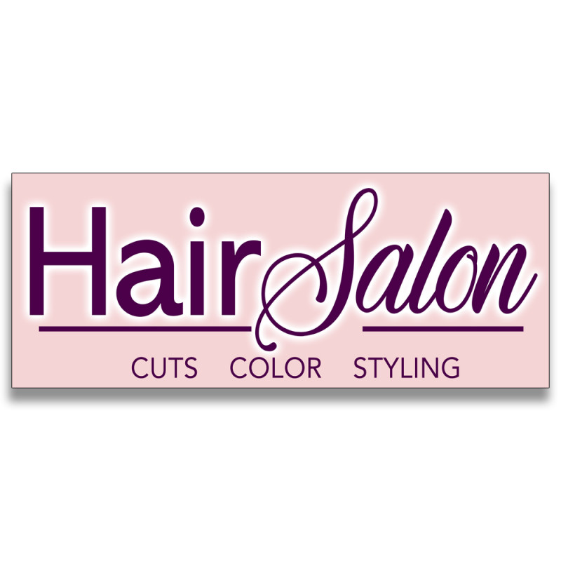 Hair Salon Vinyl Banner with Optional Sizes (Made in the USA)