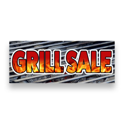 GRILL SALE Vinyl Banner with Optional Sizes (Made in the USA)