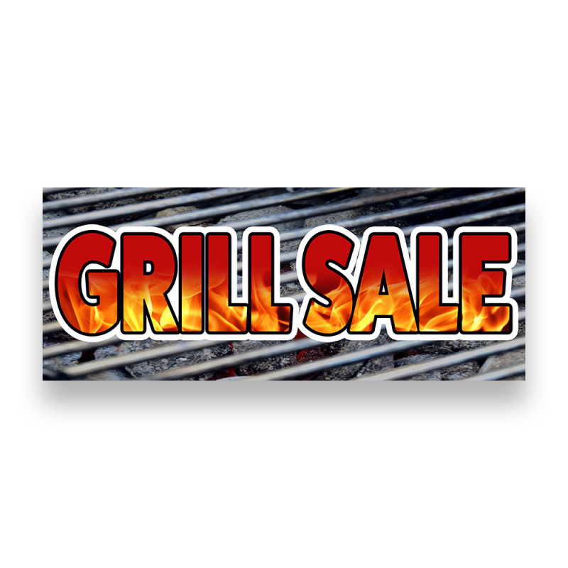 GRILL SALE Vinyl Banner with Optional Sizes (Made in the USA)