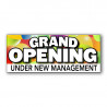 Grand Opening Under New Management Vinyl Banner with Optional Sizes (Made in the USA)