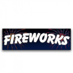 Fireworks Vinyl Banner with...