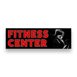 FITNESS CENTER Vinyl Banner with Optional Sizes (Made in the USA)