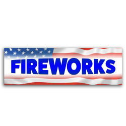 Fireworks Vinyl Banner with...