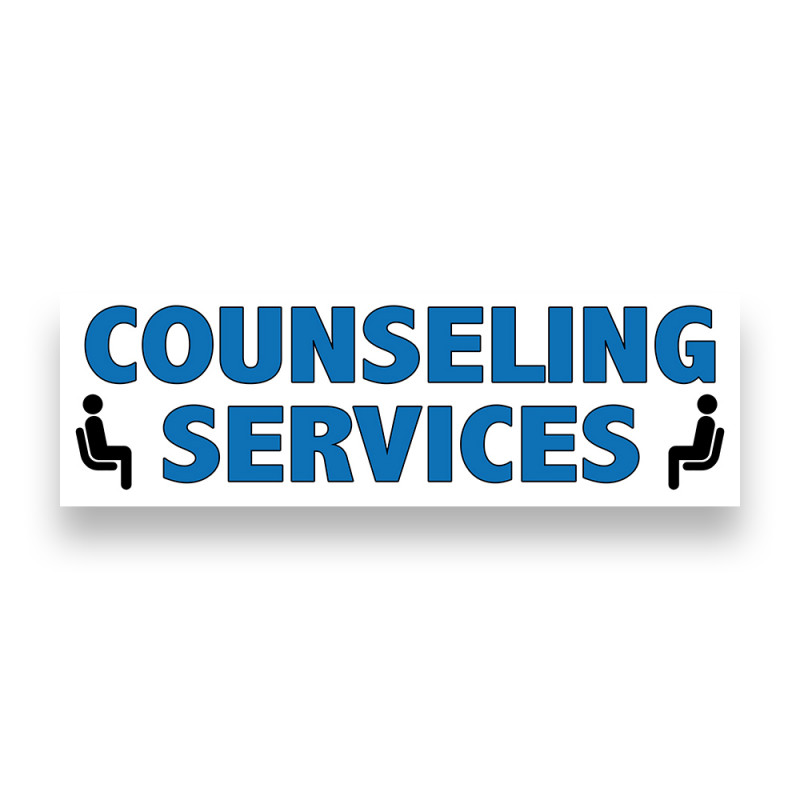 COUNSELING SERVICES Vinyl Banner with Optional Sizes (Made in the USA)