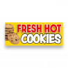 Fresh Hot Cookies Vinyl Banner with Optional Sizes (Made in the USA)