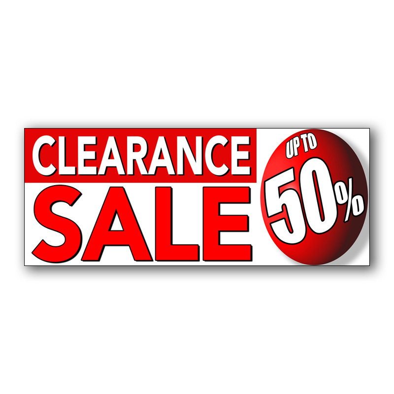 Clearance Sale Vinyl Banner with Optional Sizes (Made in the USA)