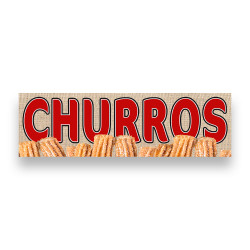 CHURROS Vinyl Banner with...