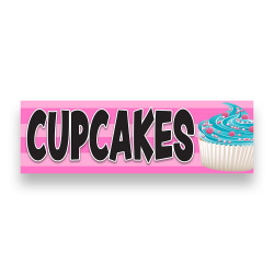 CUPCAKES Vinyl Banner with...