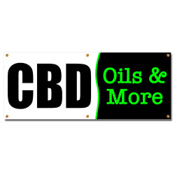 CBD Oils & More Vinyl Banner with Optional Sizes (Made in the USA)