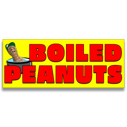 Boiled Peanuts Vinyl Banner with Optional Sizes (Made in the USA)