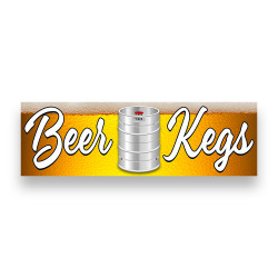 BEER KEGS Vinyl Banner with...