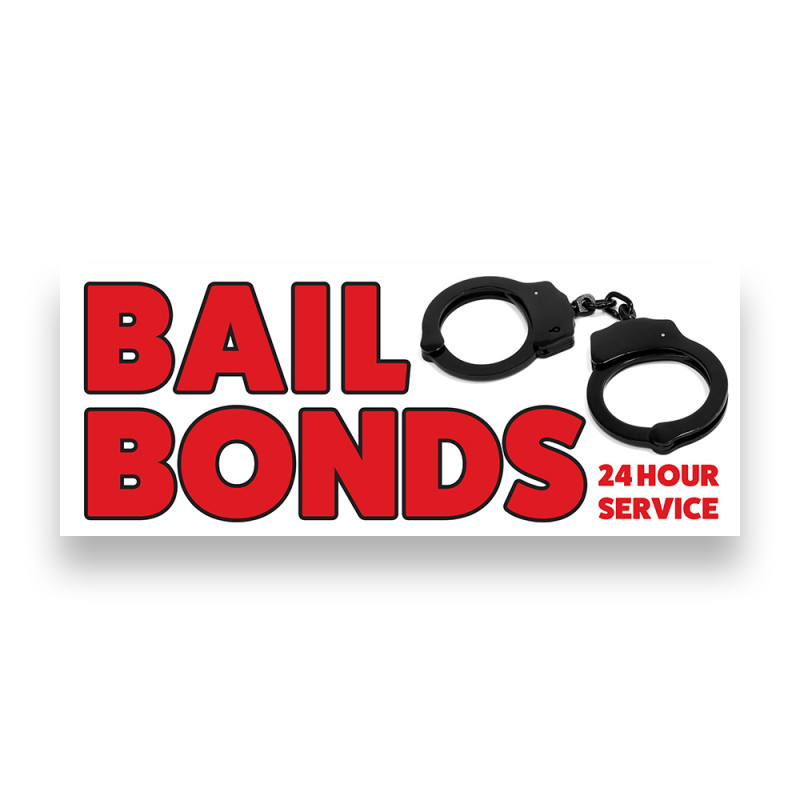 Bail Bonds Vinyl Banner with Optional Sizes (Made in the USA)