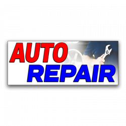 Auto Repair Vinyl Banner with Optional Sizes (Made in the USA)