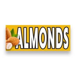 ALMONDS Vinyl Banner with Optional Sizes (Made in the USA)