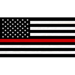 Thin Red Line US Flag 21" x 40" Magnetic Garage Banner For Steel Garage Doors